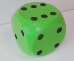 Veľká kocka zelená, 16cm - pre doplnenie sad