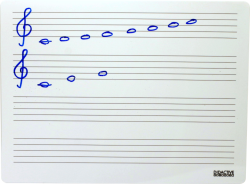 Stierateľná tabuľka - notová osnova, 1ks