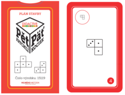 Hra Päť kociek - len karty plán stavby