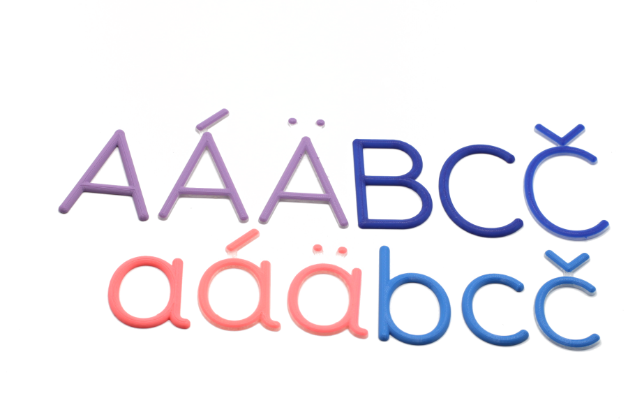 Písmená tlačiené - kompletná sada